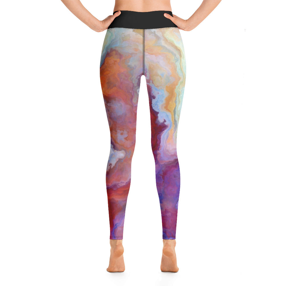 Vibrant Painted Yoga Leggings